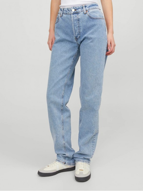 Shop JJXX's Straight Cut Mid-Rise Blue Jeans for Women
