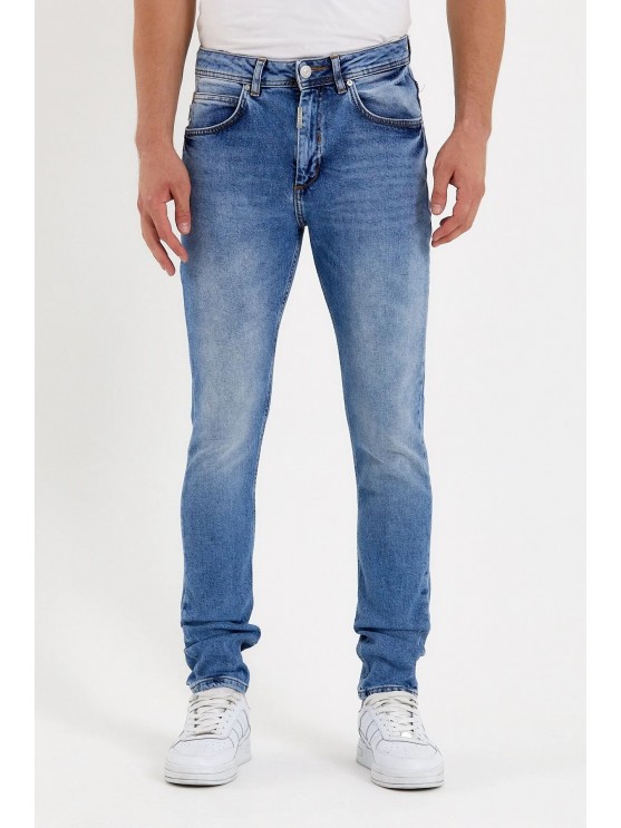 LTB Men's Skinny Mid-Rise Blue Jeans