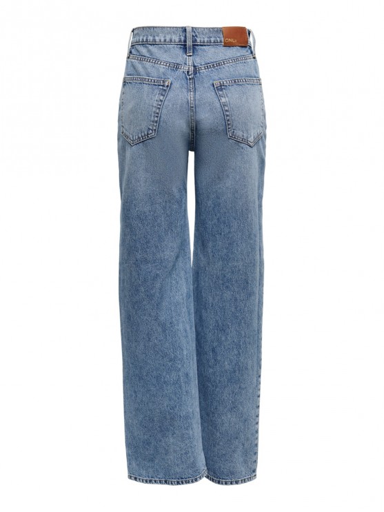Широкие джинсы с высокой посадкой в блакитном цвете от Only для женщин