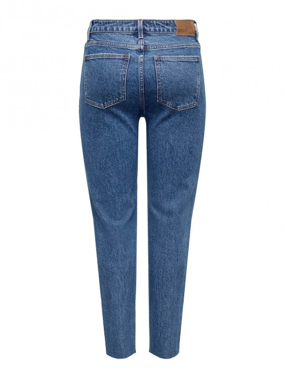Прямі джинси високої посадки темно-синього кольору від бренду Only для жінок