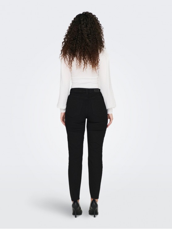Only: Черные прямые джинсы с высокой посадкой для женщин
