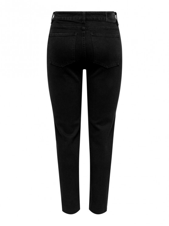 Чорні прямі джинси високої посадки для жінок від Only