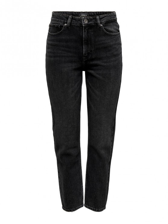 Only Women's High-Waisted Straight Gray Jeans
