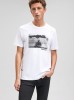 Mavi Men's Printed White T-Shirt