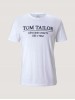 Чоловічі футболки Tom Tailor з білим принтом Regular Fit