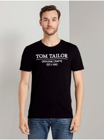 Футболка з принтом чорна Regular Fit - Tom Tailor 1021229 29999