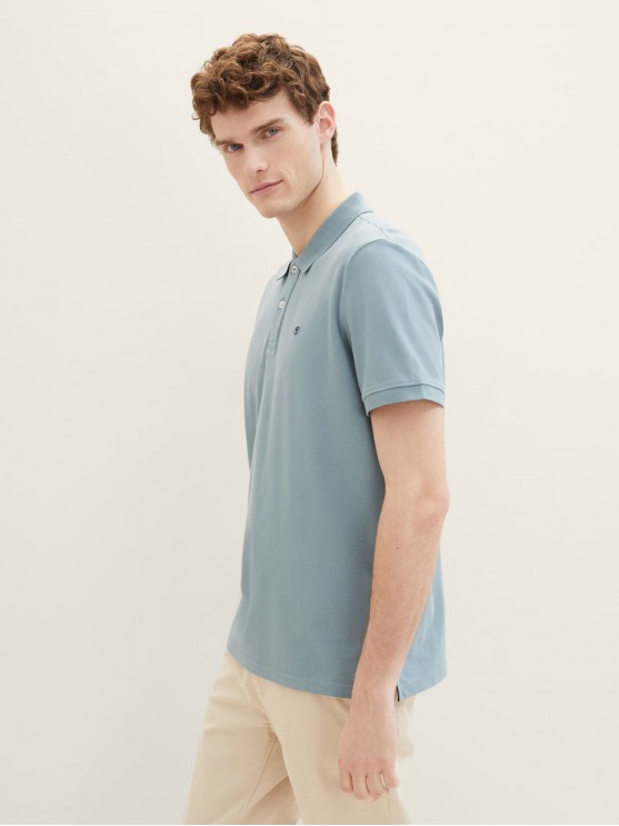 Чоловіча футболка поло сірого кольору від бренду Tom Tailor