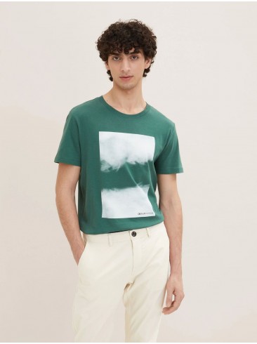 футболки з принтом, зелені, Tom Tailor, 1033921 30024, бавовна