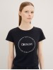 Tom Tailor Black Graphic Tee for Women