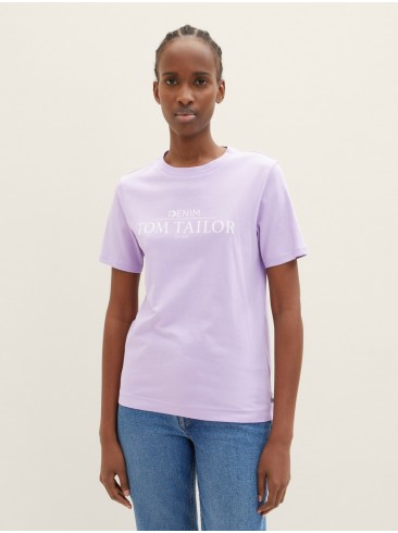 Tom Tailor Purple Printed T-Shirt 1035362 31042