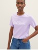 Лілова футболка з принтом від Tom Tailor для жінок