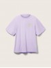 Женские оверсайз лиловые футболки Tom Tailor