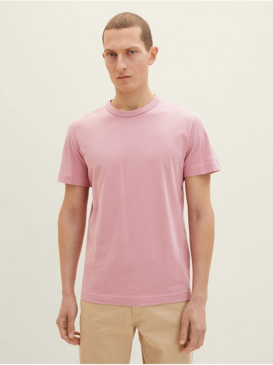Чоловіча футболка рожевого кольору від Tom Tailor
