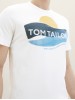 Tom Tailor Men's White Printed T-Shirt