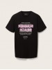 Tom Tailor Men's Black Printed T-Shirt