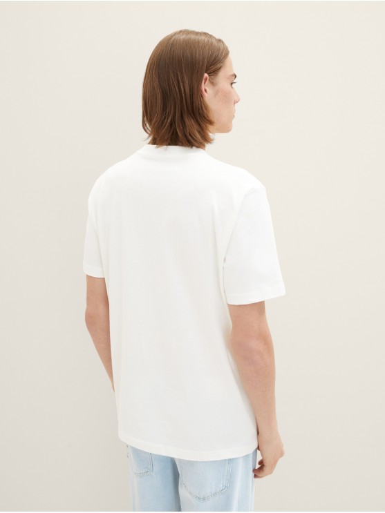 Мужские футболки с принтом Tom Tailor в белом цвете