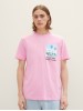 Чоловіча футболка Tom Tailor з рожевим принтом