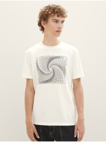 Tom Tailor, t-shirts, print, white, 1037680 12906