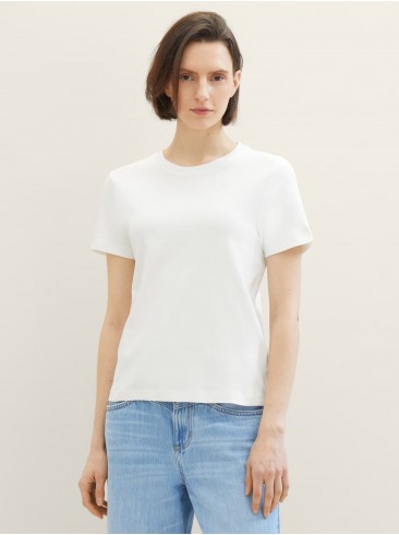 Tom Tailor White Basic T-shirts - 1040580 10315