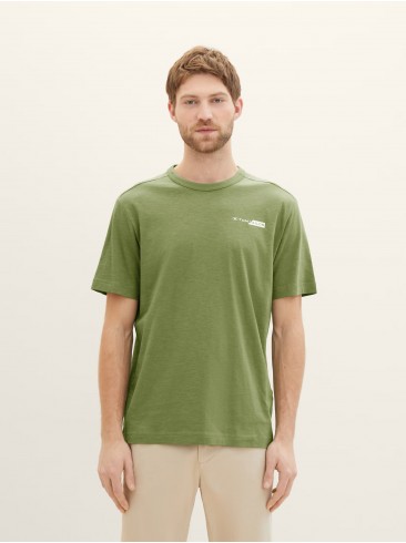 Tom Tailor, Green, Logo Print, T-Shirts, 1040821 21586