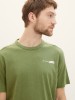 Tom Tailor Men's Green T-Shirt with Logo Print