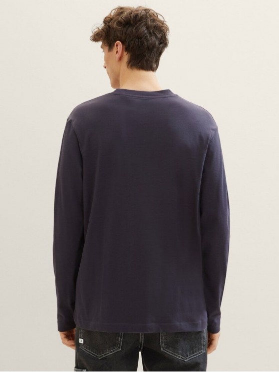 Чоловіча футболка Tom Tailor з довгим рукавом в сірих відтінках