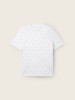 Stylish White T-Shirt with Print for Men by Tom Tailor
