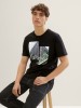 Tom Tailor Black T-Shirt with Print for Men