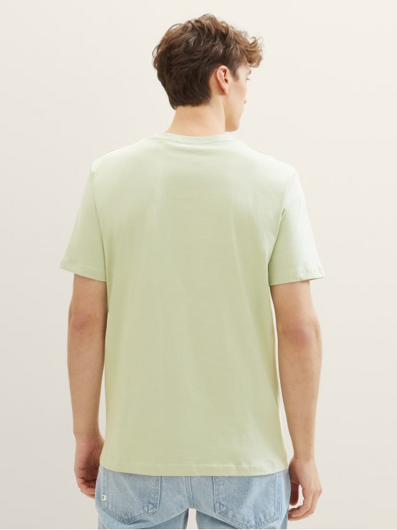 Чоловіча футболка з принтом від Tom Tailor - зелена