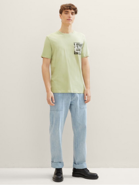 Green Tom Tailor T-Shirt with Print for Men
