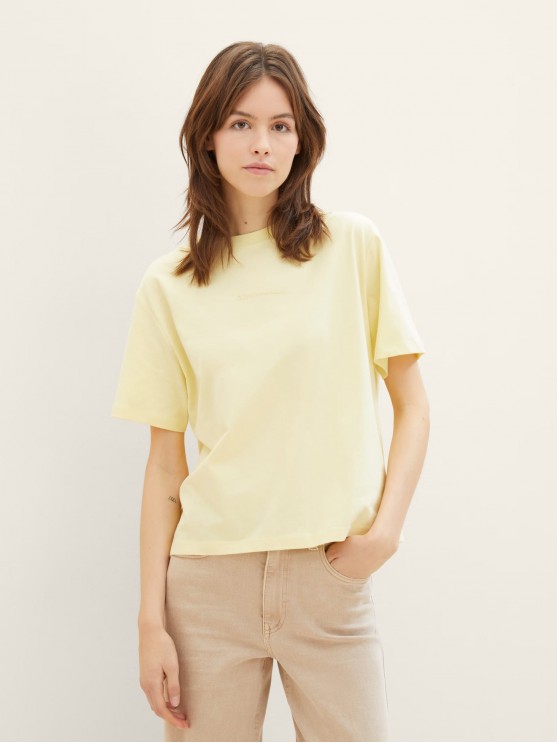Женские желтые футболки от бренда Tom Tailor