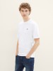 Tom Tailor White T-Shirt with Logo Print for Men