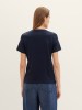 Tom Tailor Women's Blue T-Shirt with Logo Print