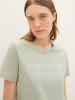 Женские футболки Tom Tailor с зеленым логотипом