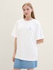 Женские оверсайз футболки Tom Tailor белого цвета