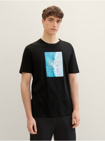 Tom Tailor, t-shirts, print, black, 1042045 29999