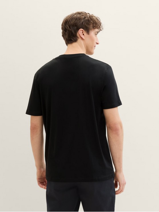 Чоловіча футболка Tom Tailor з чорним принтом