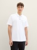 Чоловіча футболка Tom Tailor поло, білого кольору з 100% бавовни