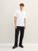 Чоловіча футболка Tom Tailor поло, білого кольору з 100% бавовни