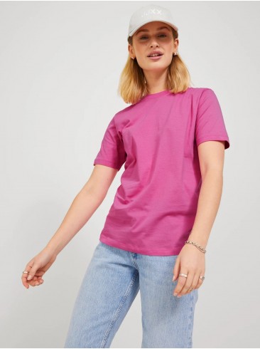 JJXX Carmine Rose T-Shirt - Basic Pink Tee (12200182)