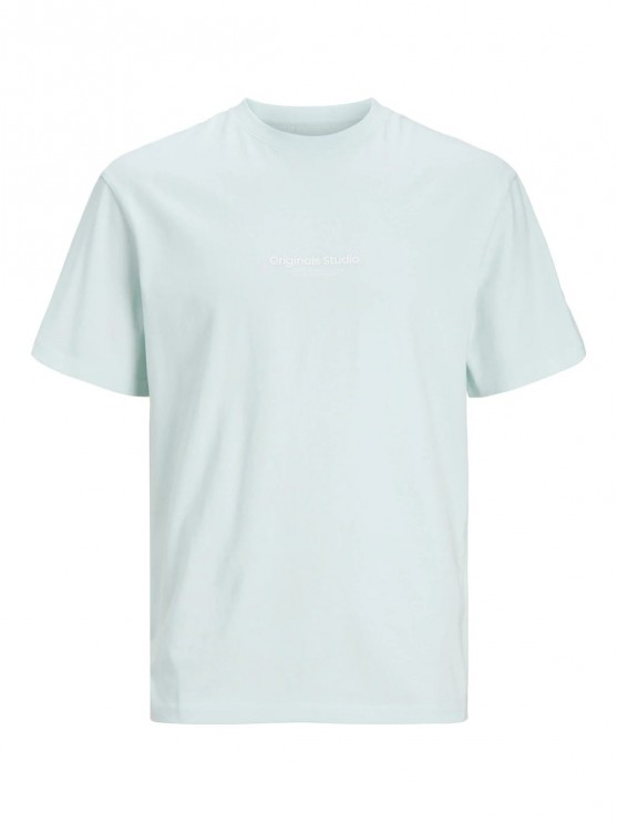 Jack Jones Men's Blue Printed T-Shirt
