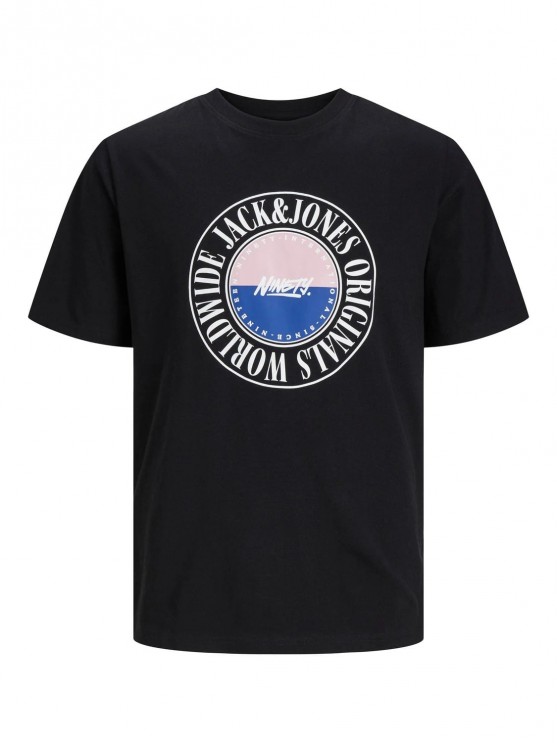 Shop Jack Jones Men's Printed T-Shirts in Black