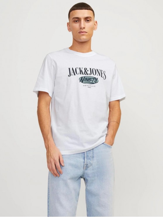 Shop the Latest Jack Jones Graphic Tees in Bright White