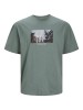 Green Jack Jones T-Shirt with Bold Print for Men
