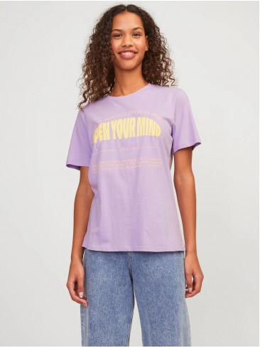 JJXX Lilac Breeze OPE T-Shirt with Print - Feminine and Stylish