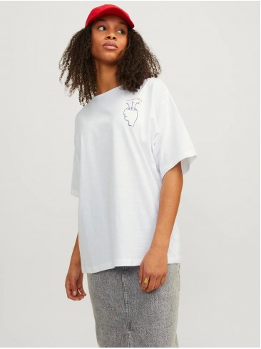 JJXX, футболки з принтом, білі, Данія, 12252259 Bright White OPE.