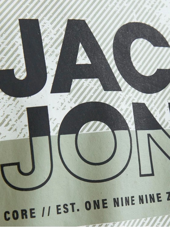 Stylish Jack Jones Green T-Shirt with Print for Men