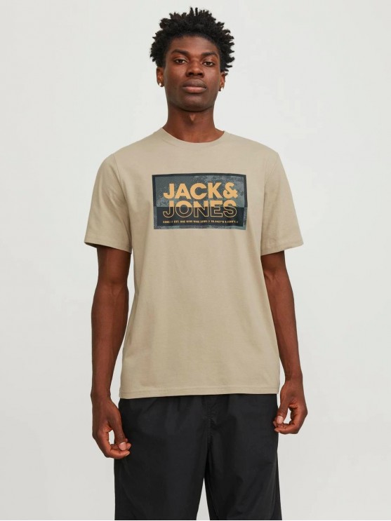 Jack Jones Brown Logo T-shirt for Men