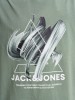 Jack Jones Green Printed T-Shirt for Men