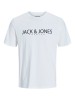 Мужская футболка Jack Jones с лого принтом на белом фоне